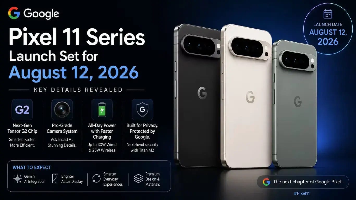Google Pixel 11 Launch Set For August 12 With Custom TSMC Tensor G6 Chip