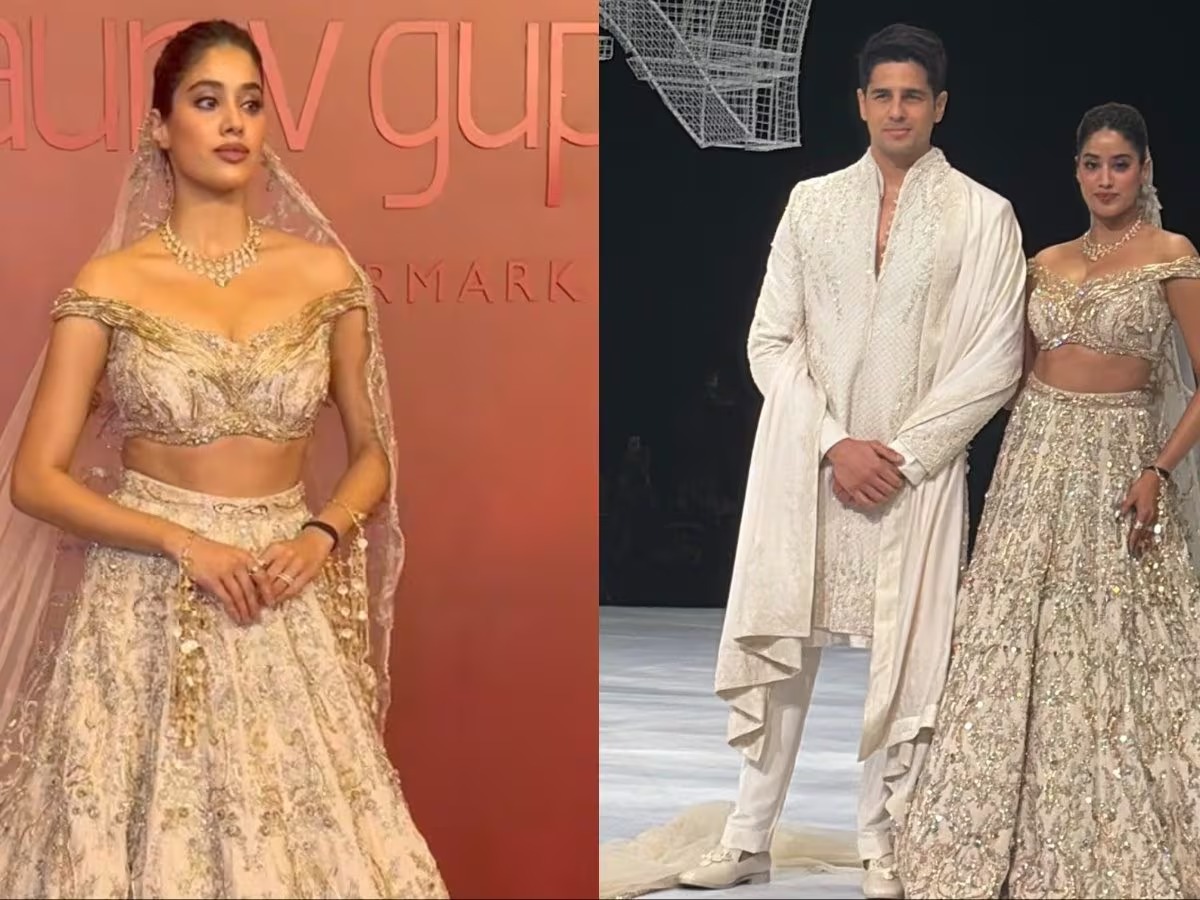 Janhvi Kapoor & Sidharth Malhotra Rewrite Bridal Rules in Gaurav Gupta’s Quantum Show