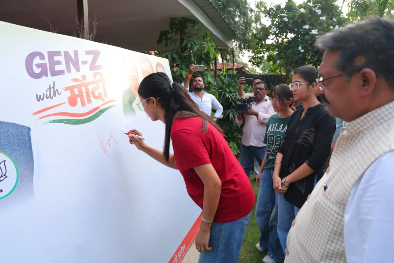 Delhi BJP Chief Harsh Malhotra Holds 'Yuva Samvad' with Students