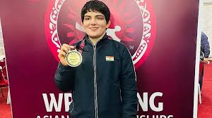 Manisha Bhanwala Wins India's First Gold at 2025 Asian Wrestling Championships