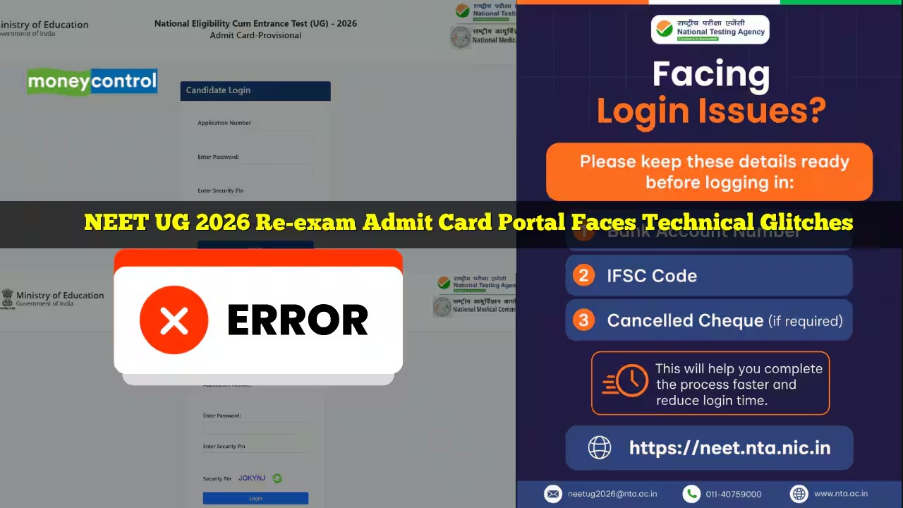 NTA Scrambles to Fix NEET-UG Admit Card and Fee Refund Glitches