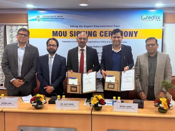 FIEO and Credlix Partner to Boost Indian Exporters with Financial and Logistical Support