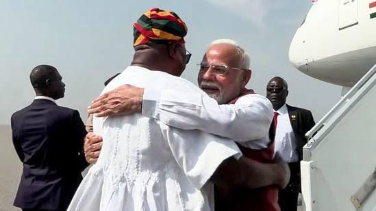 Historic Welcome in Accra: PM Modi Begins Landmark Ghana Visit with Presidential Honour