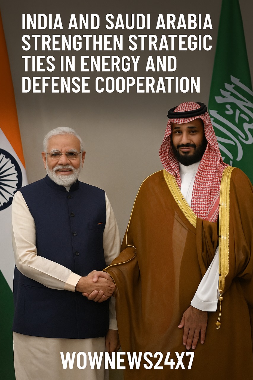 India and Saudi Arabia Strengthen Strategic Ties in Energy and Defense Cooperation