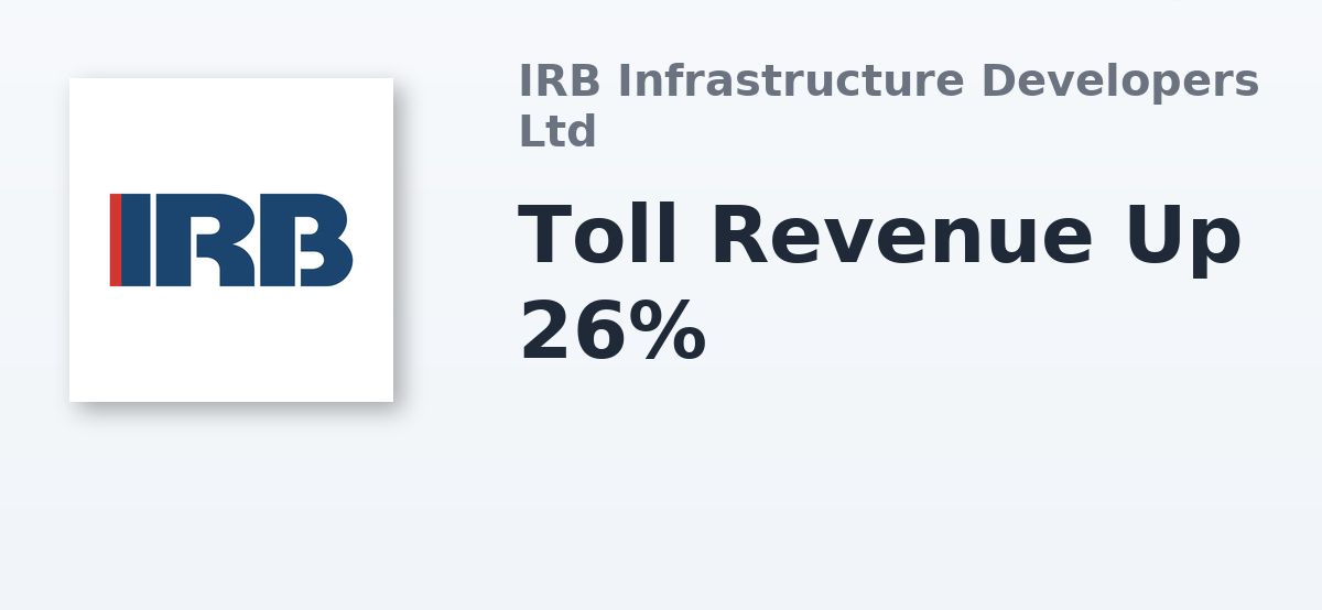 Fast Lane Earnings: IRB Infrastructure Reports Strong Toll Collection Growth