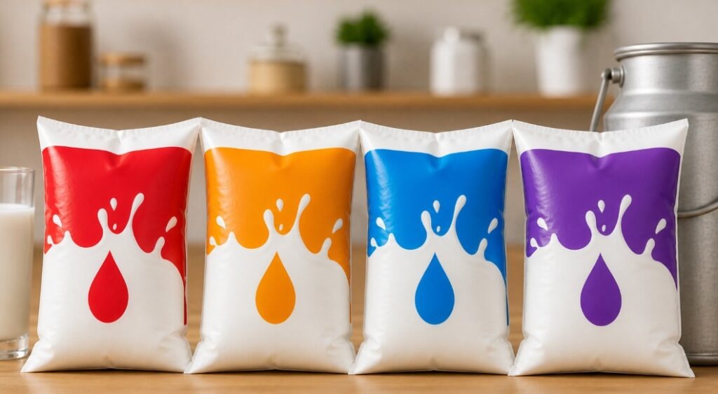 India’s Milk Packets Speak In Colours: Can Blue, Green, Orange, And Purple Simplify Your Choices? Know The Milk Code!!