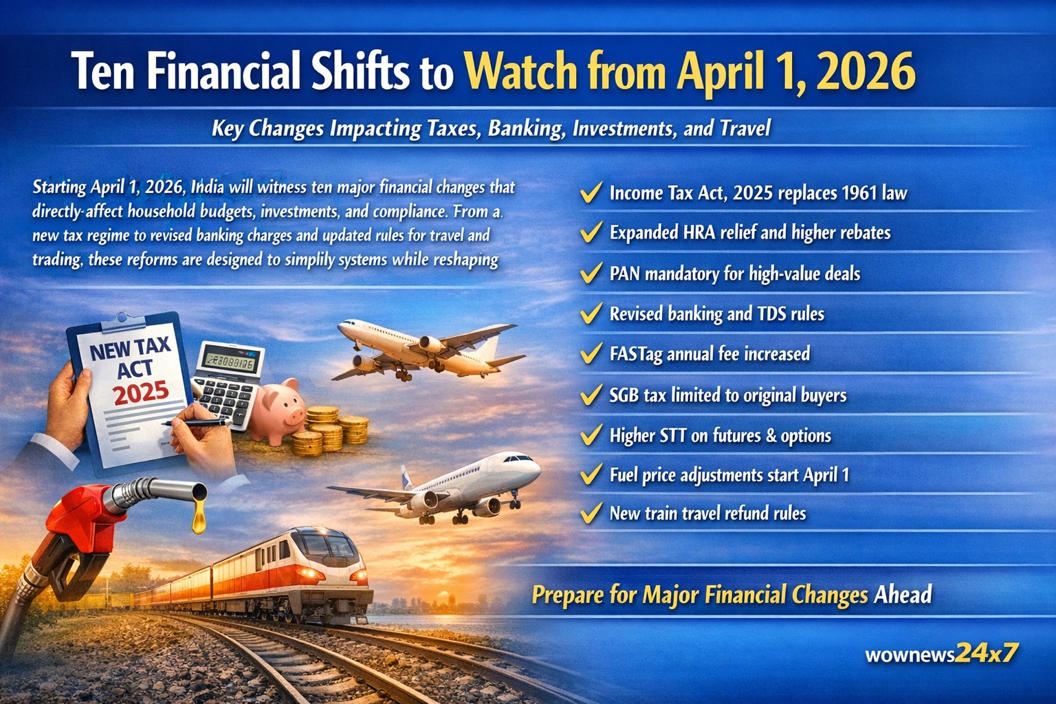 Ten Financial Shifts To Watch From April 1, 2026