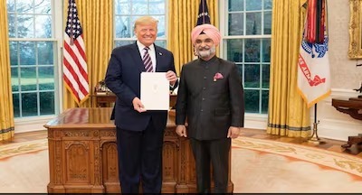 US President Trump Extends Greetings To TS Sandhu On Delhi LG Appointment