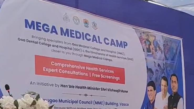Vasco Hosts Mega Medical Camp as Health Minister Unveils Bold Initiatives