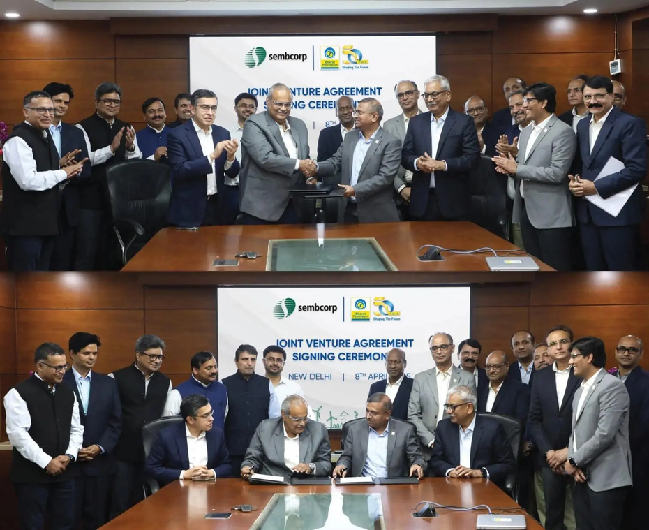 BPCL and Sembcorp Sign JV Agreement to Drive India's Green Hydrogen Shift
