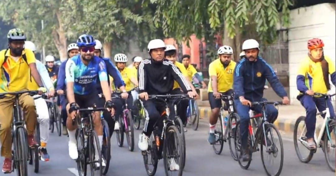 Pedal Power: Minister Mandaviya Leads Delhi's Fitness Revolution
