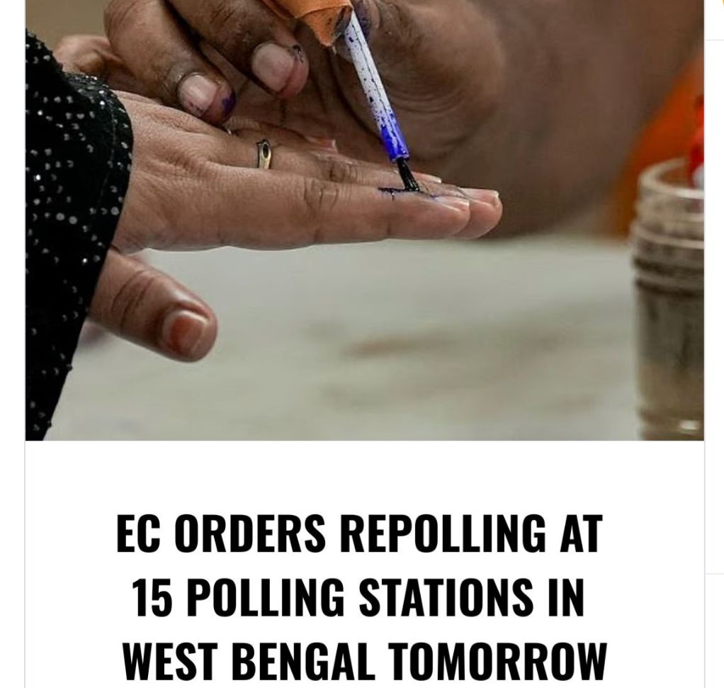 EC Orders Repolling At 15 Stations As Bengal Election Faces Fresh Scrutiny