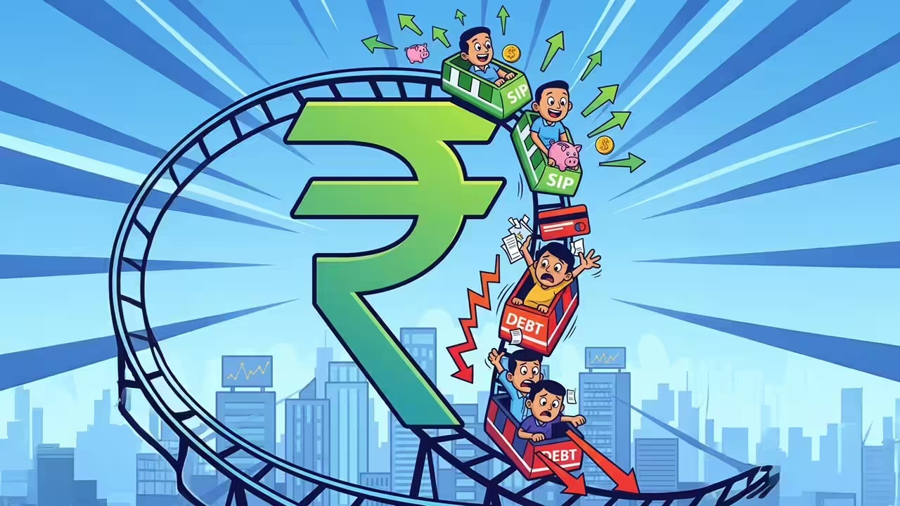 SIP Boom vs Debt Surge: India’s Middle Class Walks a Tightrope