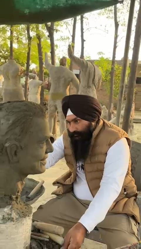 Statue of a Superstar: How Moga’s Iqbal Singh Gill Captures Dharmendra﻿’s Spirit