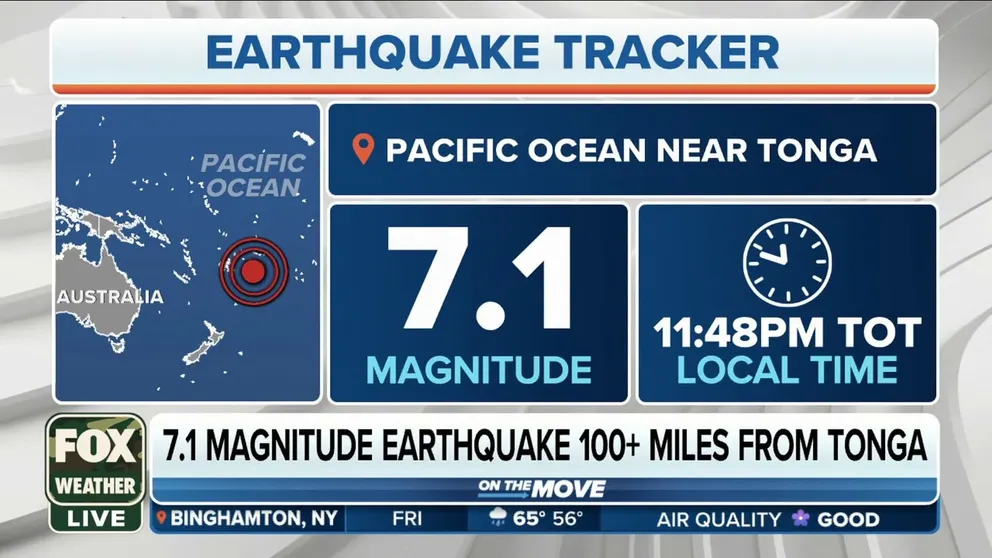 7.1-Magnitude Earthquake Hits Off Tonga, Tsunami Warning Canceled